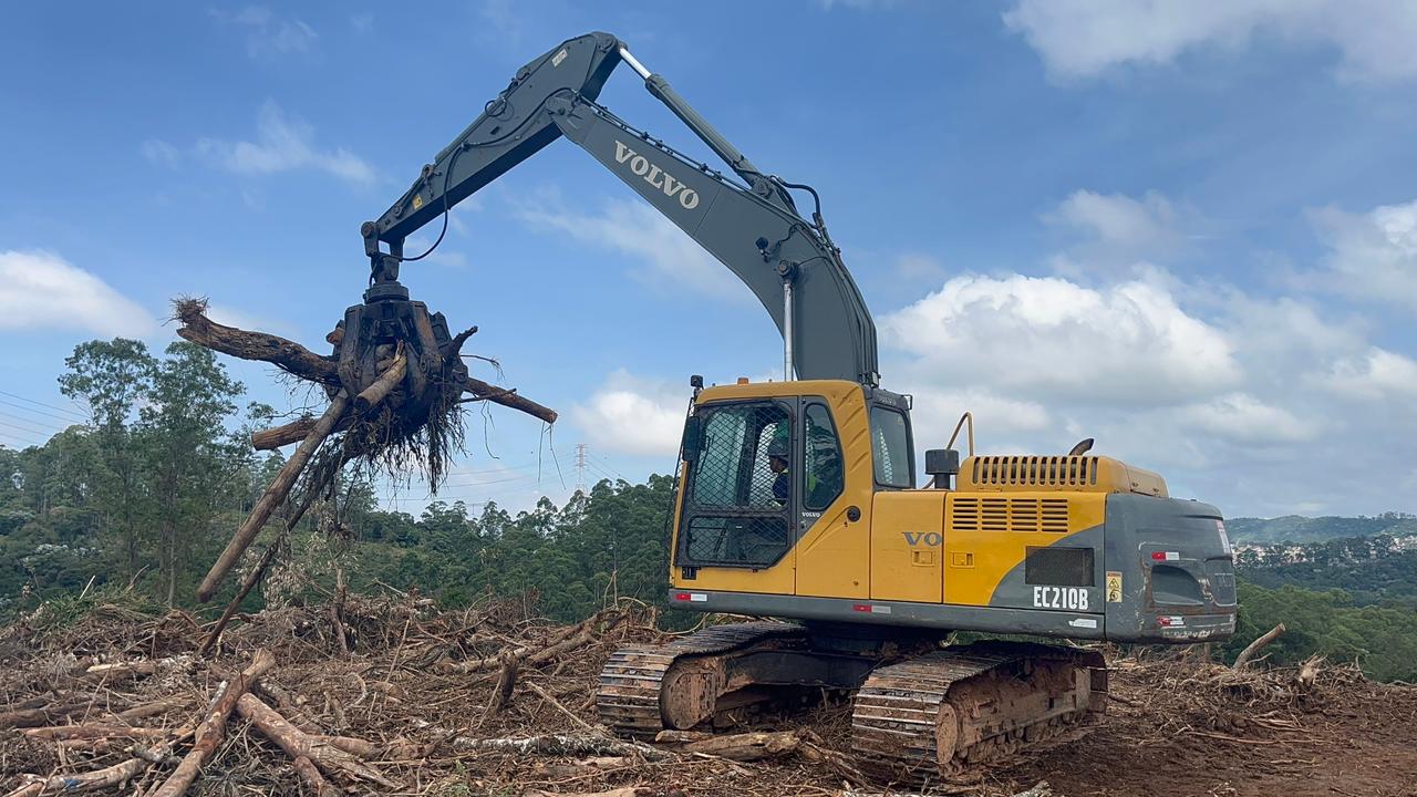 Locação de escavadeira com garra